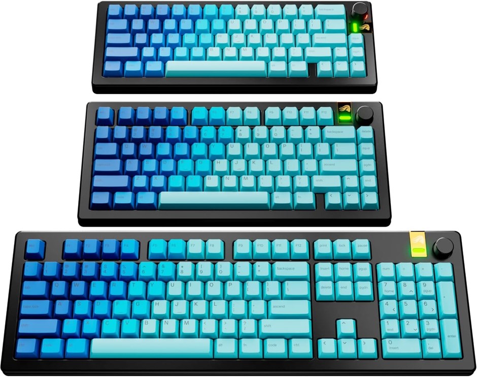 Glorious Gaming - GPBT Gradient Keycaps (Ocean) - No-Fade Dye-Sublimated, S