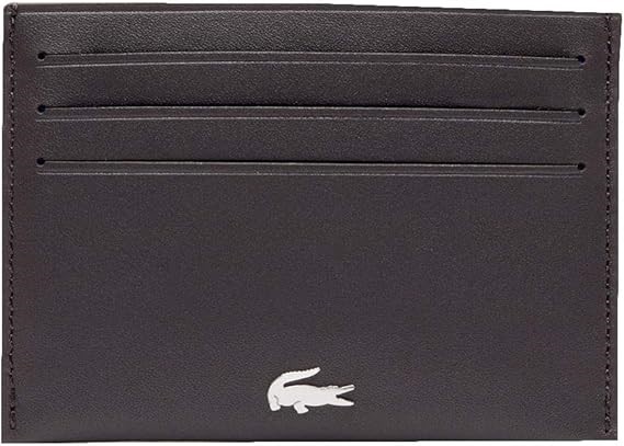 LACOSTE Mens CC Holder Wallet, Dark Brown