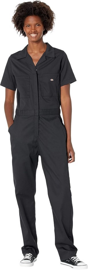 DICKIES Women's Short Sleeve Flex Coverall, Size XL, Black, FV332F. Buyers