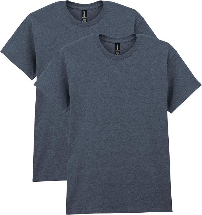 2 Pack x GILDAN Unisex Adult Heavy Cotton T-Shirt, Style, Size 2XL, Dark He