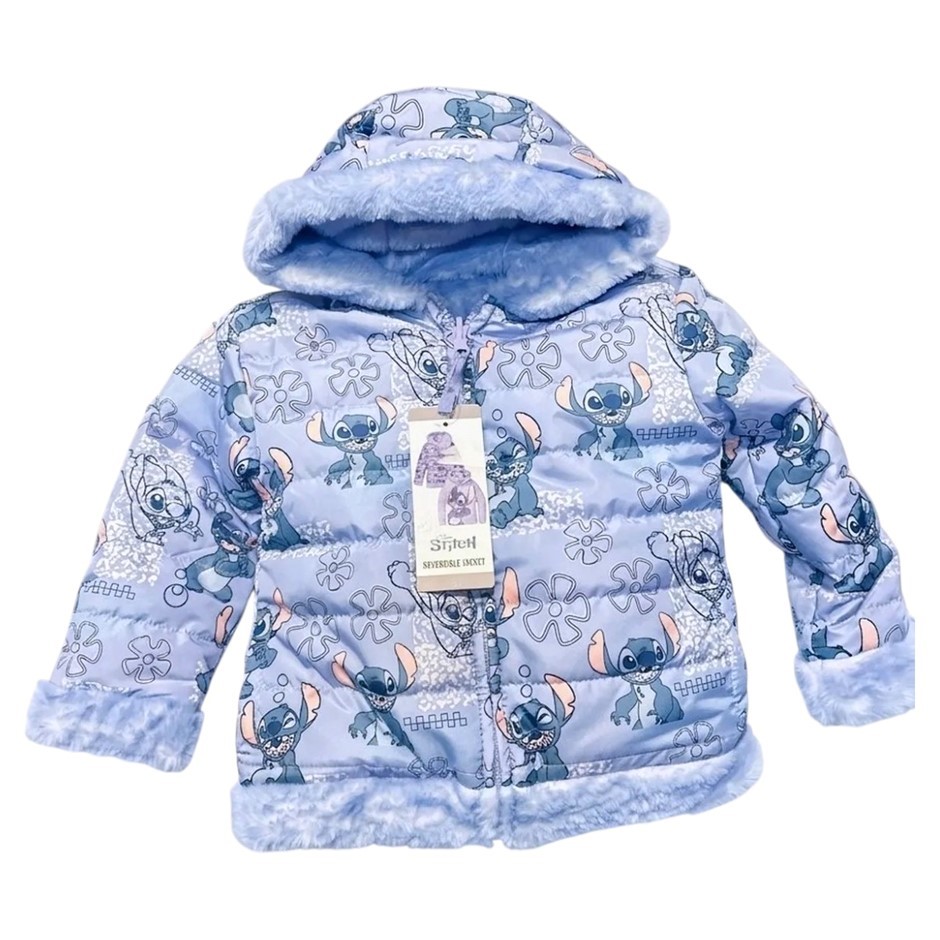 DISNEY Stitch Kids' Reversible Jacket, Size 4T, Blue. Buyers Note - Discou