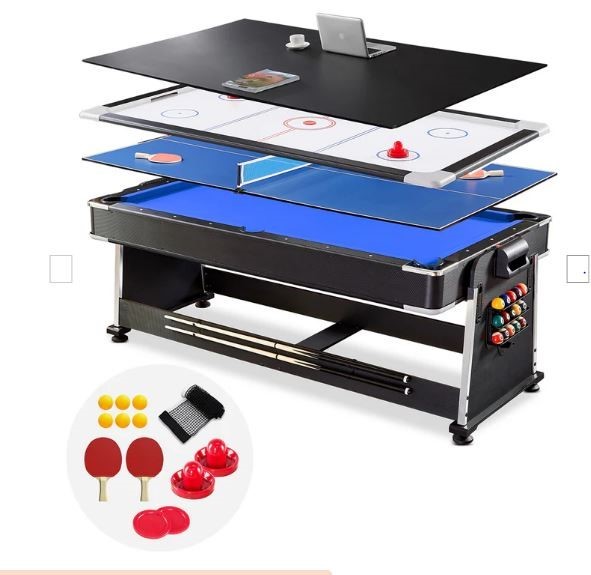 ACTIVEGO AirShot 4-in-1 Pool, Air Hockey, Table Tennis Table. NB: This is a