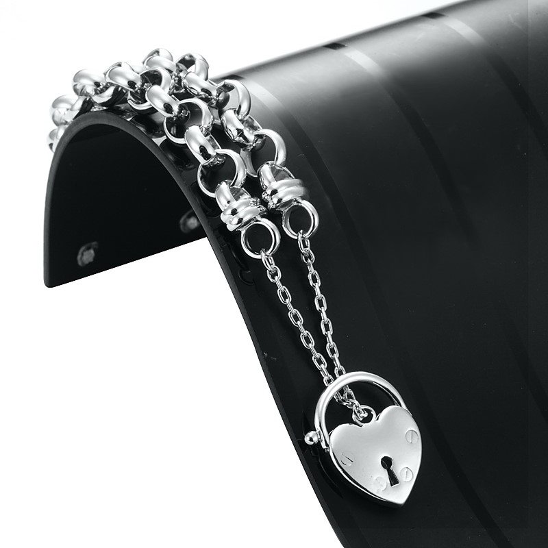 BIJ'OR - 8.5 Inch, 925 Silver Plated 10mm Belcher Chain Bracelet Locket