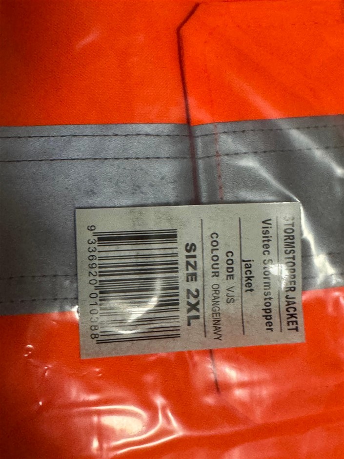 VISITEC Stormstopper Hi Vis Work Jacket Orange/Navy Size 2XL
