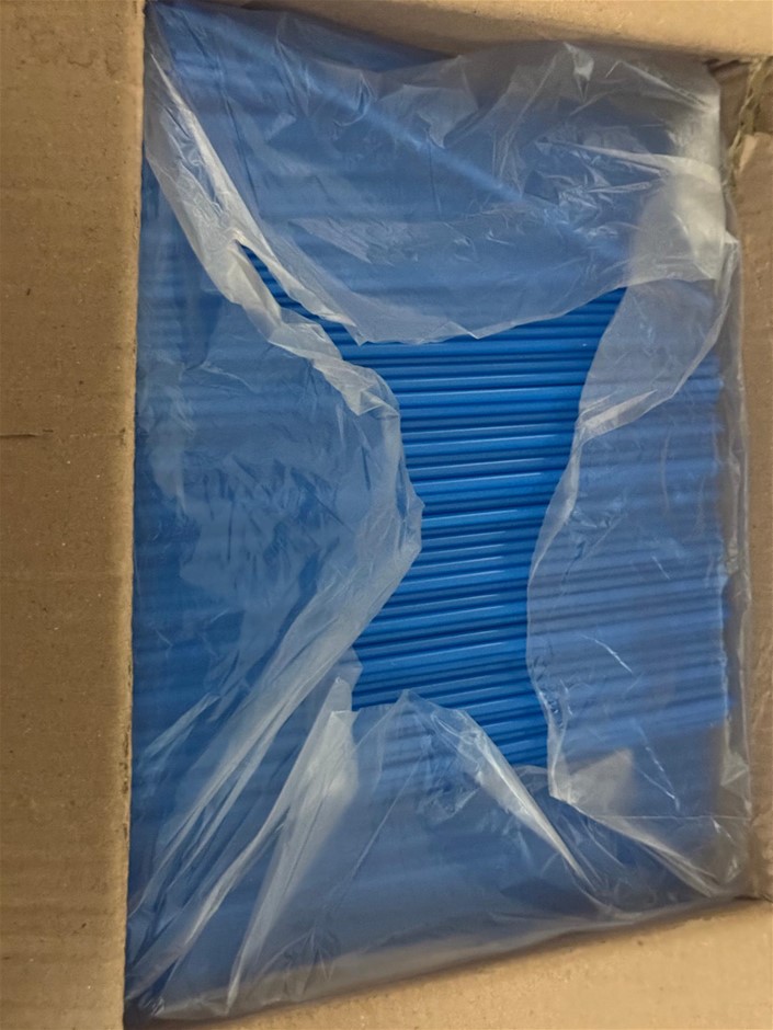 2 Boxes Of 5000 Blue Straight Drinking Straws