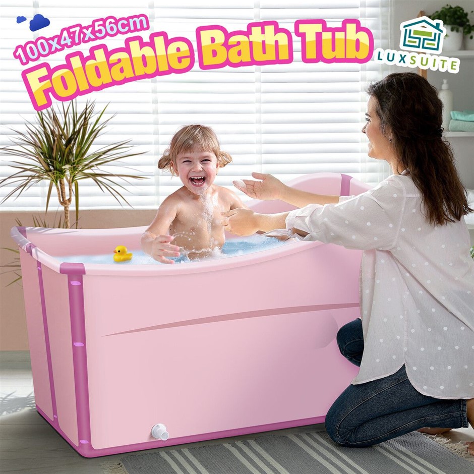 Large Foldable Freestanding Bath Tub 100x47x56cm