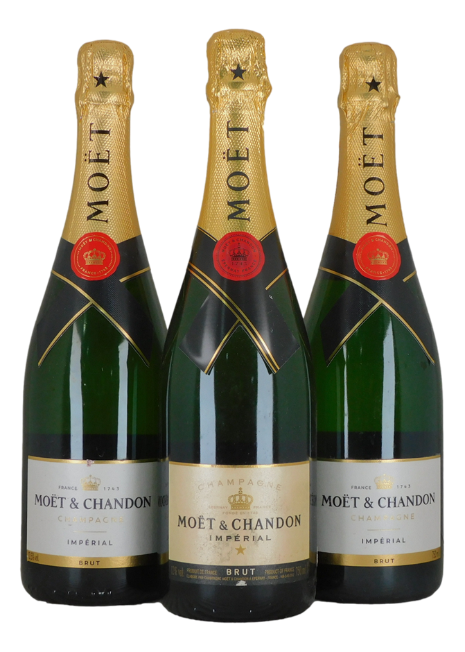Moet & Chandon Imperial Brut NV (3x 750mL), France.