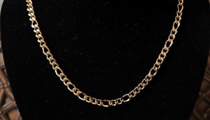18K/Italy Stamped Rose Gold Filled Figaro Chain -60cm-5mm