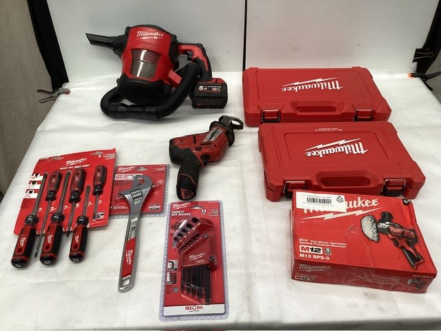 Assorted Milwaukee Tools