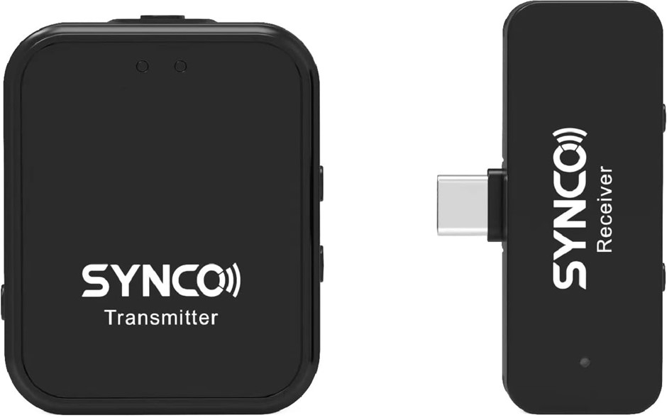 SYNCO 2.4G Wireless Mini Microphone 1 Trigger 1- Receiver for Android Devi