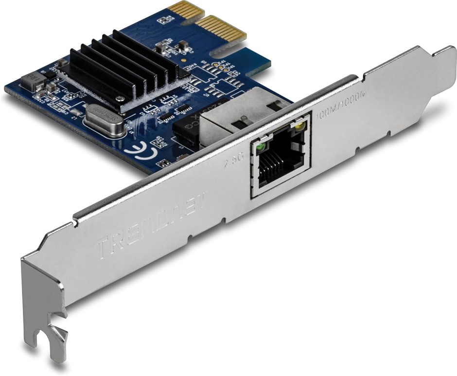 TRENDNET 2.5GBase-T PCIe Network Adapter, TEG-25GECTX, Converts a PCIe 2.0