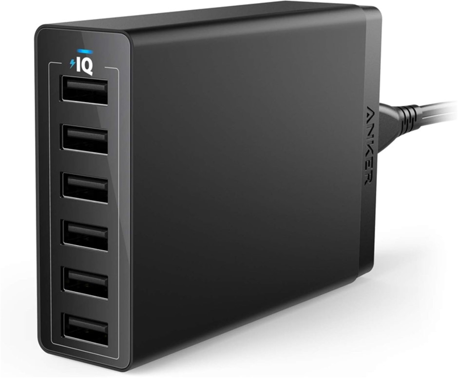 ANKER PowerPort 60W 6-Port USB Wall Charger A2123T11  Buyers Note - Discoun