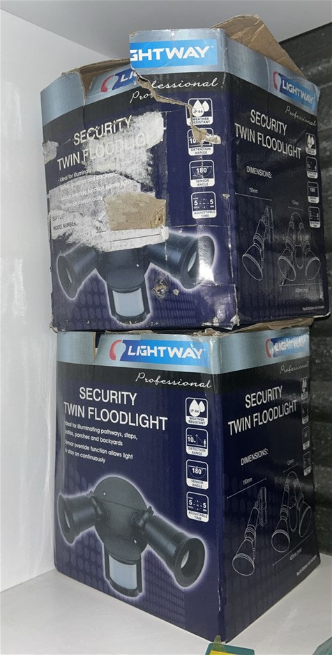 2x Security Twin Floodlight