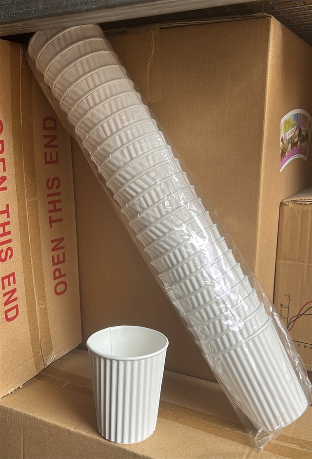 250x 12oz Coffee Cups (White)