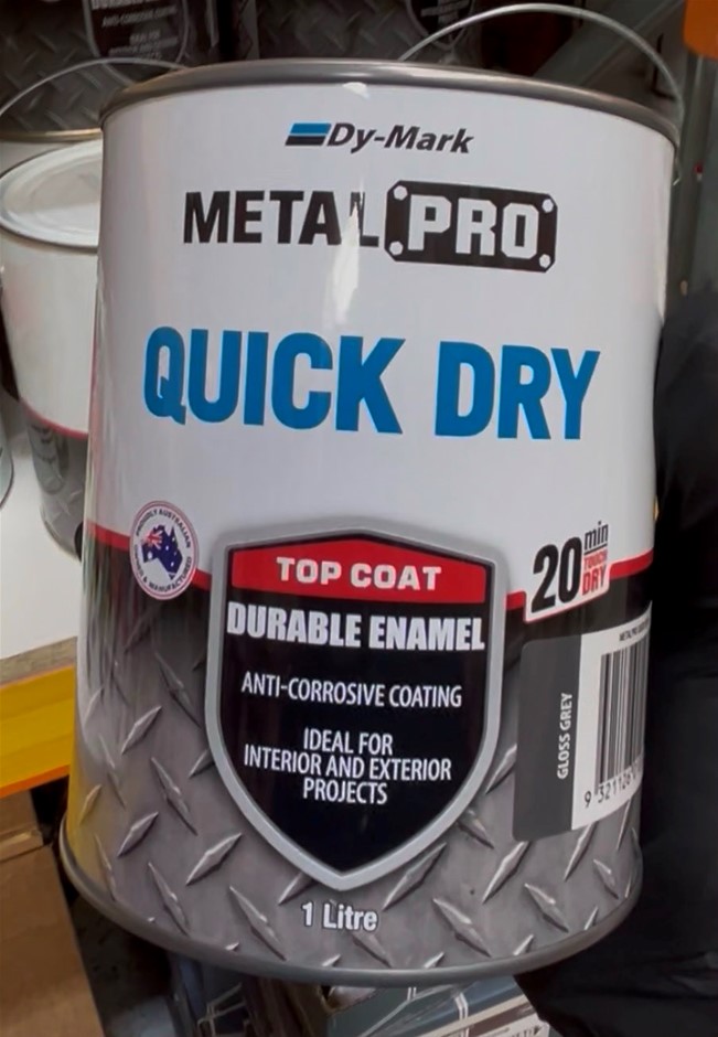 (1 Litre) - Dy-mark MetalPro Quick Dry - Gloss Grey