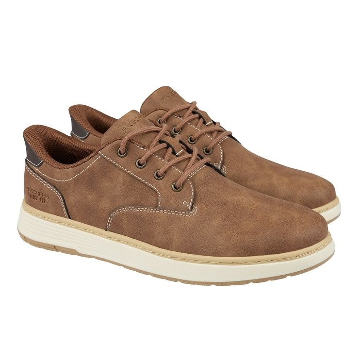 SKECHERS Men's Swift Fit Slade Musa Shoes, Size US10, Brown (BRN), 182004.