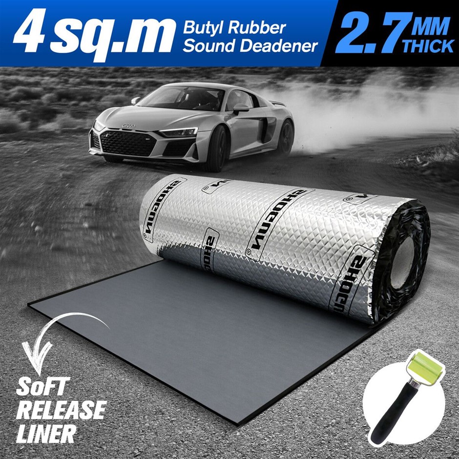 Silver Butyl Car Sound Deadening Mat 2.7mm 800x50cm 4sqm