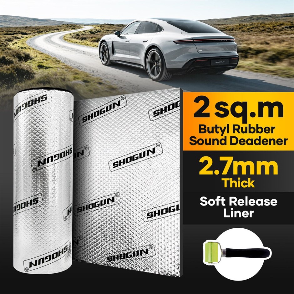 Silver Butyl Car Sound Deadening Mat 2.7mm 400cm x 50cm 2sqm