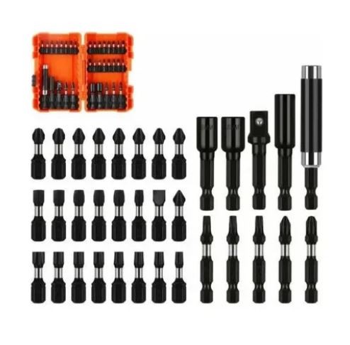 34 pcs Magnetic Screwdriver Bit Set Impact Nut Driver Drill Holder Quick
