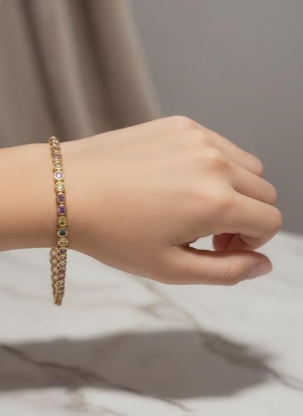 22K/Italy Gold Filled Bracelet -(stamped 22K/Italy) Bonus Gift