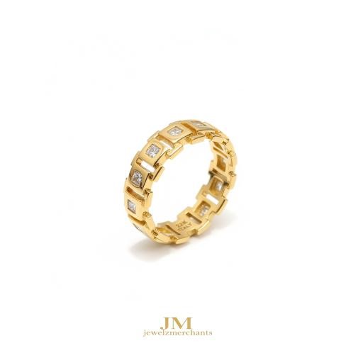 22K/Italy Gold Filled Ring -(stamped 22K/Italy) 7 US-Bonus Gift