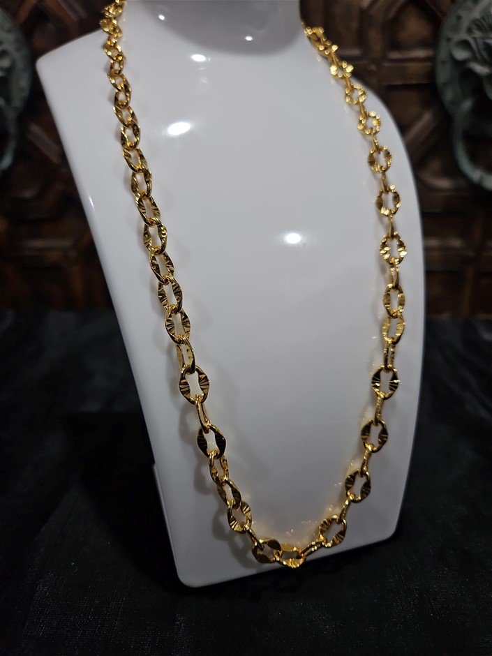 22K/Italy Gold Filled Chain(stamped 22K/Italy) 50cm-Bonus Gift