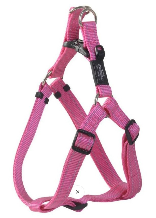 2 X ROGZ Classic Step-In Reflective Dog Harness Pink XL