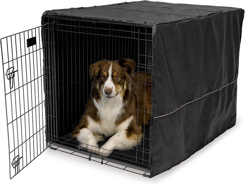 MIDWEST Dog Crate Cover, Black.
