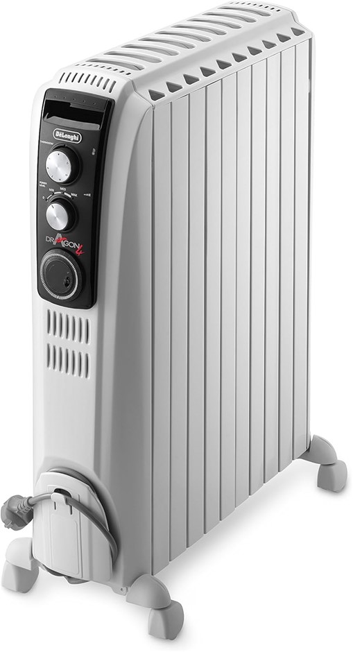 DE'LONGHI 2400W Dragon 4 Oil Column Heater With Timer, TRD42400MT.