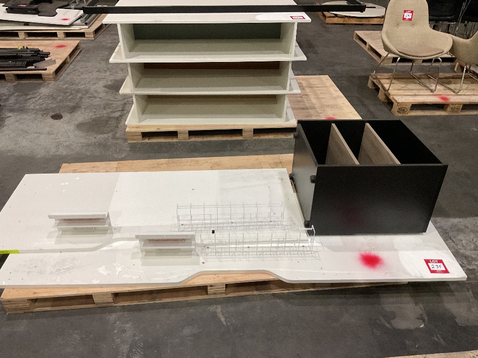 <p>Pair of Timber Desk Top and Storage Unit</p>