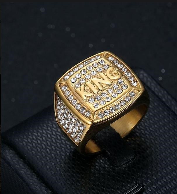 Italy 925 Silver Hip Hop Men's Ring (Stamps)-12 US