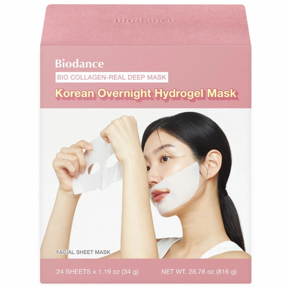 Box of 24pc BIODANCE Bio Collagen Real Deep Korean Hydrogel Face Masks, 816