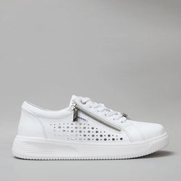 NATURAL COMFORT Women's Alaia Sneaker, US6, White, G02015 Buyers Note - Di