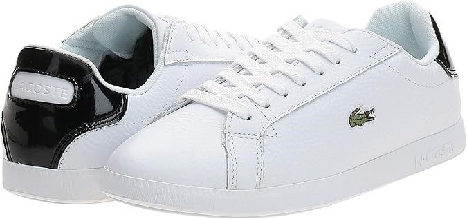 LACOSTE Women's Graduate 120 1 SFA Sneaker, US6/EU37, White/Black, 39SFA001