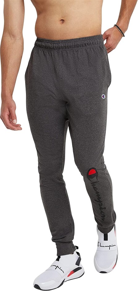 CHAMPION Men's Joggers, Lightweight Lounge Pants, Size M, Granite Heather,