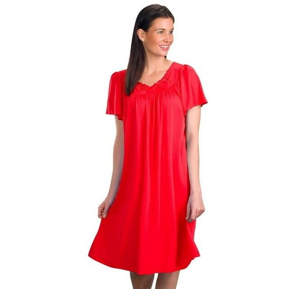 SHADOWLINE Women's Petals 40 Inch Short Flutter Sleeve Waltz Gown, Size L,