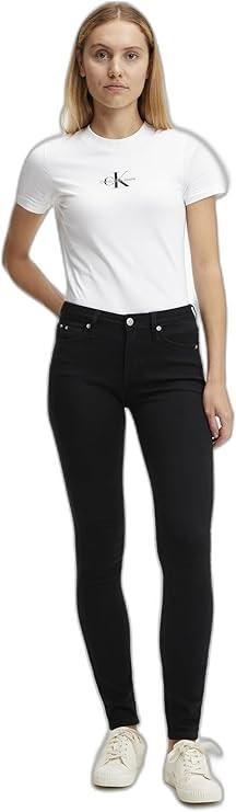 CALVIN KLEIN JEANS Women's Mid Rise Skinny Jeans, Size 26x32, Denim Black (