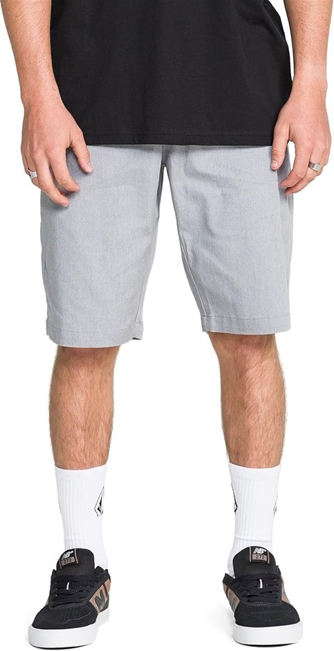 VOLCOM Men's VMonty Stretch 22 Shorts, Size 28, Heather Grey (HGRB), A09117