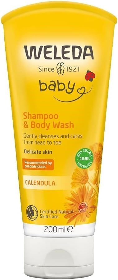 3 x WELEDA Calendula Shampoo & Body Wash, 200ml.