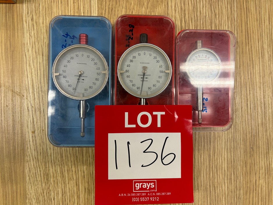 3 x Assorted Dial Gauges