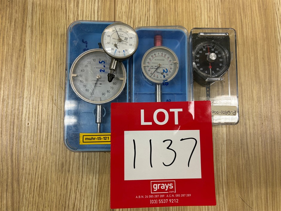 4 x Assorted Dial Gauges