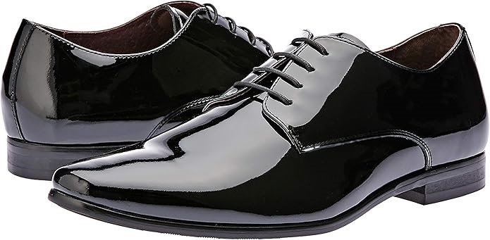 JULIUS MARLOW Men's Jet Shoes, Size 6, Black Patent, 500436. Buyers Note -