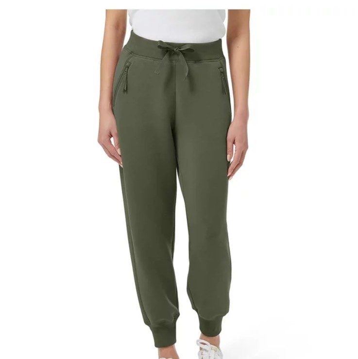 SIGNATURE Women's Soft Active Jogger, Size M, Green. Buyers Note - Discoun