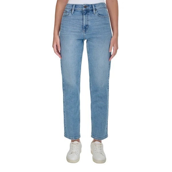 CALVIN KLEIN Women's Straight Jean, Size 8/29, 99% Cotton, Light Blue/Mills