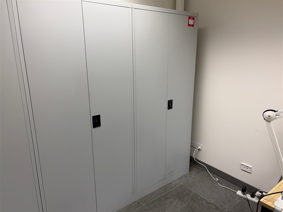 2x 2 Door Steel Stationary Cupboards