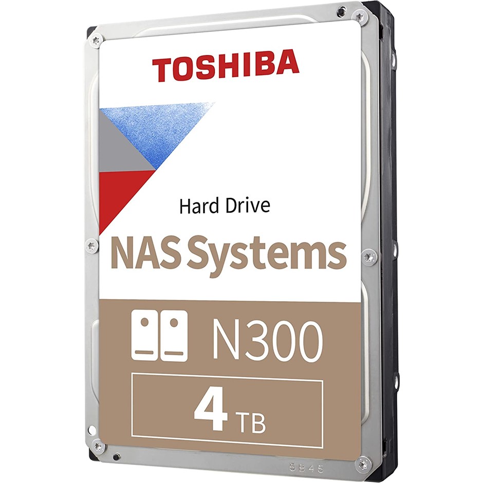 TOSHIBA N300 NAS Internal Hard Drive, 4TB, 6GB/s CMR SATA 7200 RPM, HDWQ140