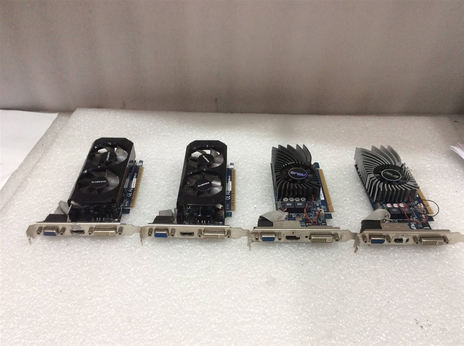 Gigabyte and ASUS Low Profile Graphics Card (Lot of 4)