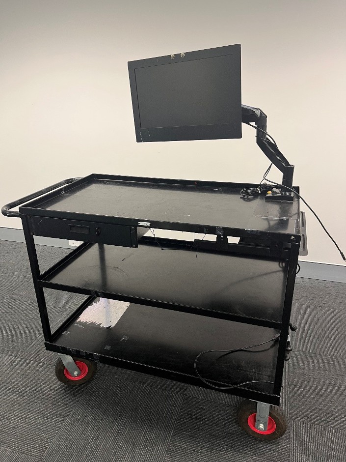 3-Tier Steel Tool Trolley Cart