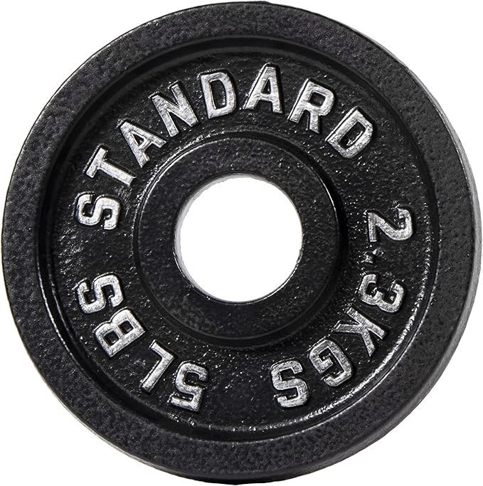 BALANCEFROM Cast Iron Plate Weight Plate for Strength Training, Olympic Siz