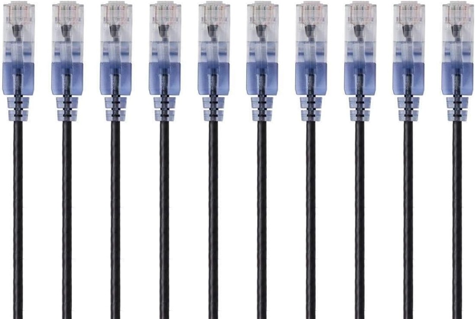 Monoprice 115153 SlimRun Cat6A Ethernet Patch Cable - Network Internet Cord